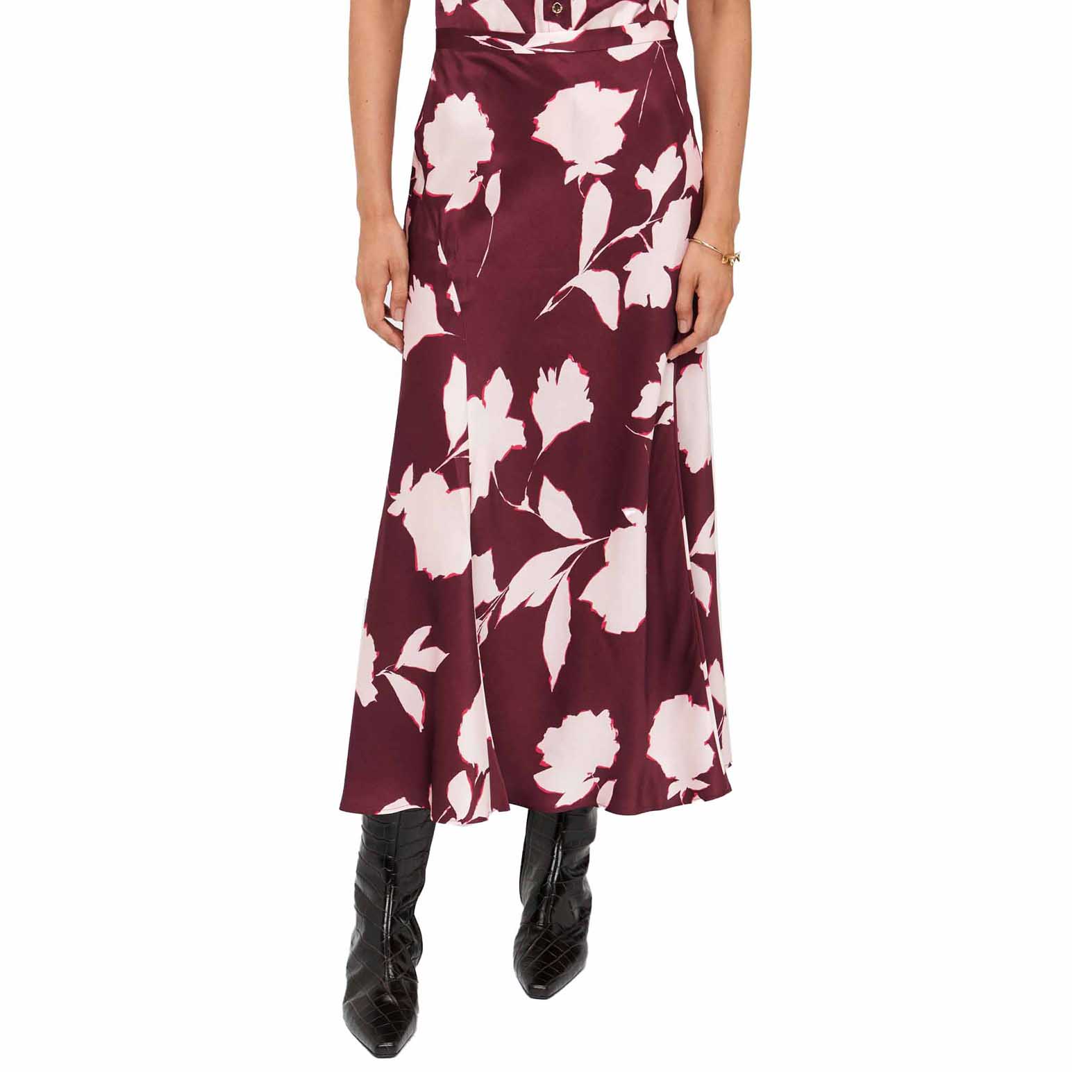 Veronika Maine Cherry Rose Maxi Skirt